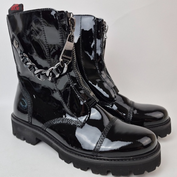 Zadig & Voltaire Black Joe Cecilia Patent Leather Ankle Boots Size 39 $598 - Picture 1 of 9